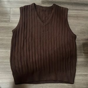 No tag M brown sweater vest
